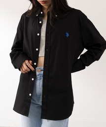 【U.S. POLO ASSN.】ワンポイント長袖コットンブロードシャツ