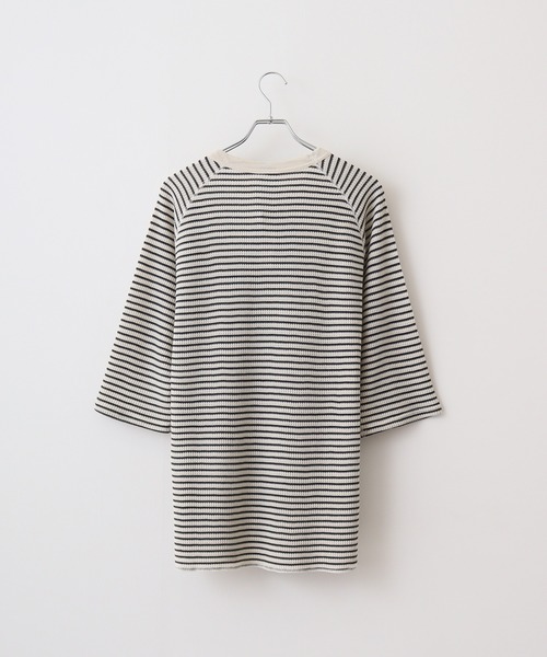 JEMORGAN(ジェーイーモーガン)の「JEMORGAN ワッフルボーダー7分袖T(Tシャツ/カットソー・メンズ・ネイビー/ナチュラル/杢グレー・M/XL/L)」の12枚目の写真