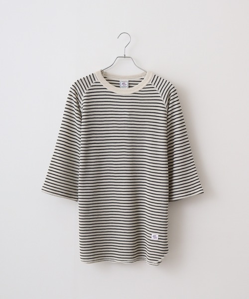 JEMORGAN(ジェーイーモーガン)の「JEMORGAN ワッフルボーダー7分袖T(Tシャツ/カットソー・メンズ・ネイビー/ナチュラル/杢グレー・M/XL/L)」の17枚目の写真