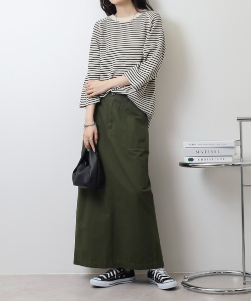 JEMORGAN(ジェーイーモーガン)の「JEMORGAN ワッフルボーダー7分袖T(Tシャツ/カットソー・メンズ・ネイビー/ナチュラル/杢グレー・M/XL/L)」の11枚目の写真