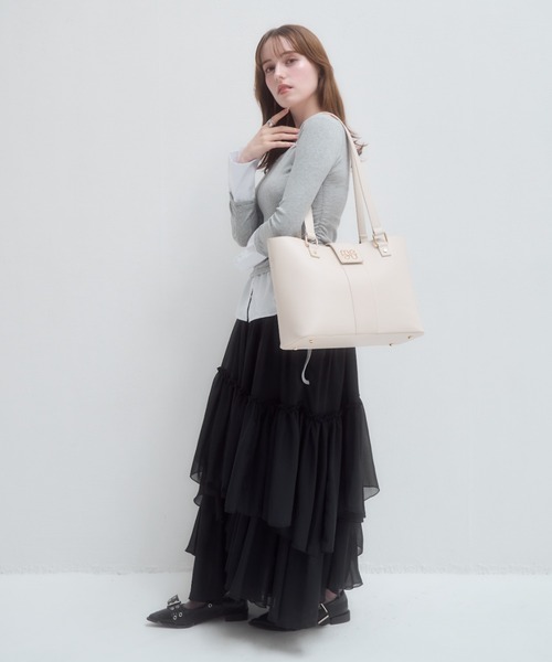 mellowneon(メロウネオン)の「ランダムティアードスカート(スカート・レディース・アイボリー/ブラック・MEDIUM/SMALL)」の22枚目の写真