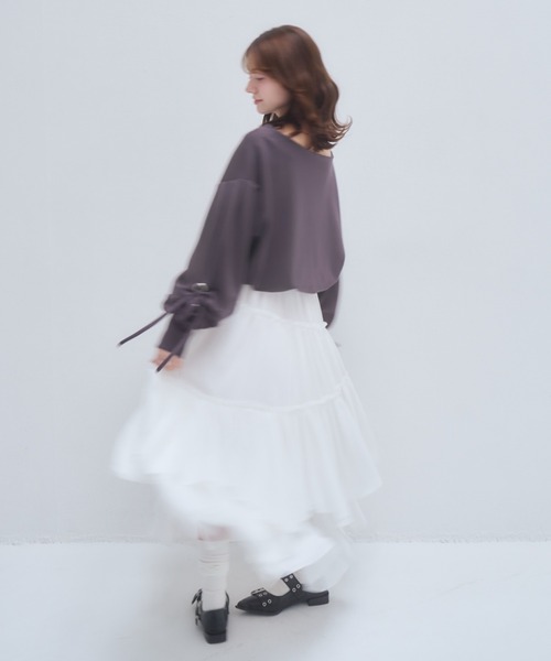 mellowneon(メロウネオン)の「ランダムティアードスカート(スカート・レディース・アイボリー/ブラック・MEDIUM/SMALL)」の13枚目の写真