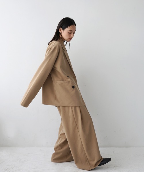 hellam（へラム）の「センタータックワイドパンツ（スラックス・レディース・ブラック/ライトグレー/キャメル/チャコール・FREE）」の18枚目の写真