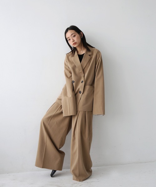 hellam（へラム）の「センタータックワイドパンツ（スラックス・レディース・ブラック/ライトグレー/キャメル/チャコール・FREE）」の19枚目の写真