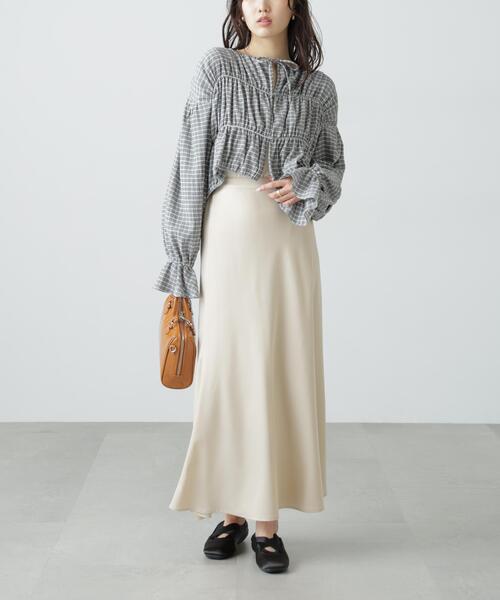 FREE'S MART（フリーズマート）の「◆シアーギャザー前開き短丈ブラウス（シャツ/ブラウス・レディース・イエロー/ホワイト/ブラック/ブラック系その他・FREE）」の22枚目の写真