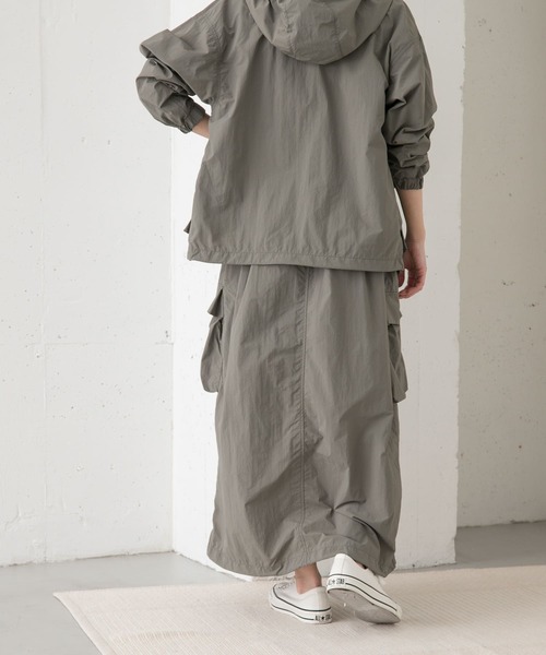 Snow Peak（スノーピーク）の「『別注』Snow Peak Apparel×DOORS　Nylon Tussah Skirt（スカート・レディース・オリーブ/ブラック/グレー・ONE）」の10枚目の写真