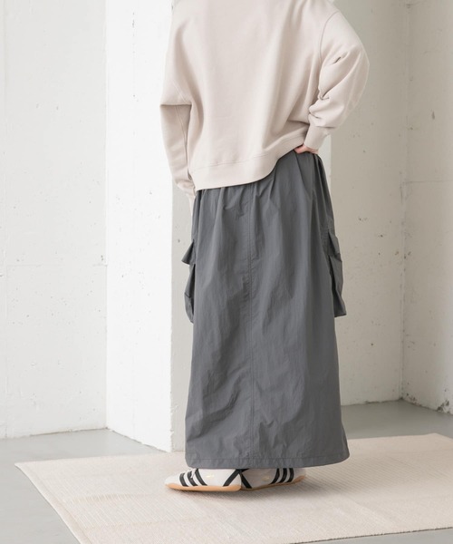 Snow Peak（スノーピーク）の「『別注』Snow Peak Apparel×DOORS　Nylon Tussah Skirt（スカート・レディース・オリーブ/ブラック/グレー・ONE）」の18枚目の写真