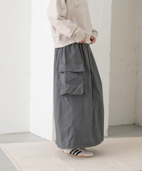 Snow Peak（スノーピーク）の「『別注』Snow Peak Apparel×DOORS　Nylon Tussah Skirt（スカート・レディース・オリーブ/ブラック/グレー・ONE）」の20枚目の写真