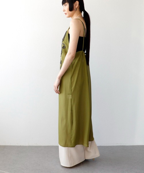 Three Four Time（ｽﾘｰﾌｫｰﾀｲﾑ）の「モチーフコード刺繍キャミワンピース（ワンピース・レディース・ブラック/カーキ/ベージュ・FREE）」の11枚目の写真