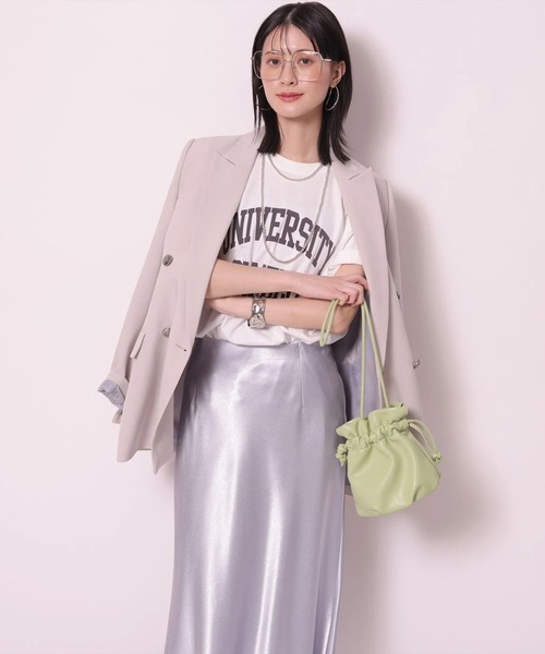 Arpege story（アルページュストーリー）の「サテンスカート（スカート・レディース・ブラウン/ライトイエロー/ブラック/ブルーグレー・0/2/1）」の9枚目の写真