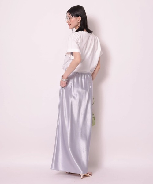 Arpege story（アルページュストーリー）の「サテンスカート（スカート・レディース・ブラウン/ライトイエロー/ブラック/ブルーグレー・0/2/1）」の11枚目の写真