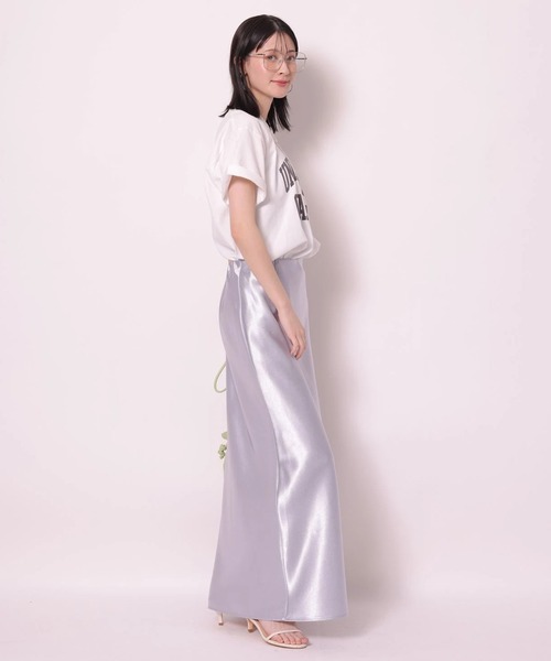 Arpege story（アルページュストーリー）の「サテンスカート（スカート・レディース・ブラウン/ライトイエロー/ブラック/ブルーグレー・0/2/1）」の12枚目の写真