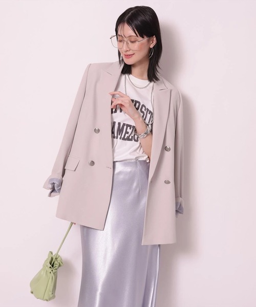 Arpege story（アルページュストーリー）の「サテンスカート（スカート・レディース・ブラウン/ライトイエロー/ブラック/ブルーグレー・0/2/1）」の13枚目の写真