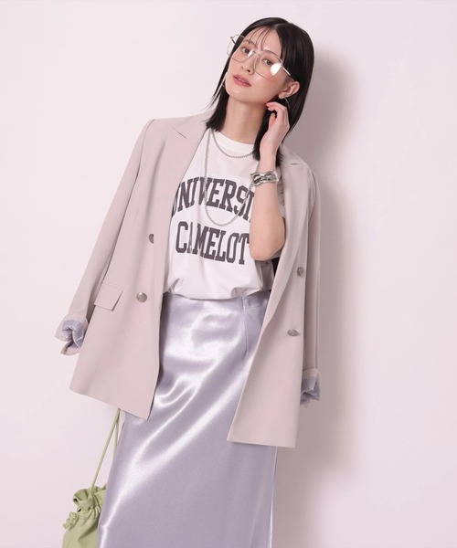 Arpege story（アルページュストーリー）の「サテンスカート（スカート・レディース・ブラウン/ライトイエロー/ブラック/ブルーグレー・0/2/1）」の14枚目の写真