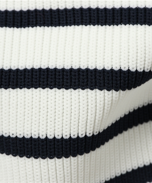 SEVENDAYS=SUNDAY（セブンデイズサンデイ）の「ボーダーハイネックニット　プルオーバー（ニット/セーター・レディース・ブラック/ネイビー/オフホワイト・LARGE/MEDIUM）」の4枚目の写真