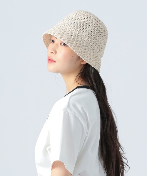 BEAMS HEART（ビームスハート）の「鍵編み風 クロシェハット（ハット・レディース・ブラウン/ブラック/ホワイト系その他5・ONE SIZE）」の2枚目の写真