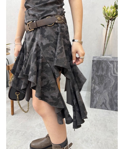 EVRIS（エヴリス）の「レースドッキングアシンメトリーミニワンピース（ワンピース・レディース・グレー/カーキ/ブラック・FREE）」の19枚目の写真