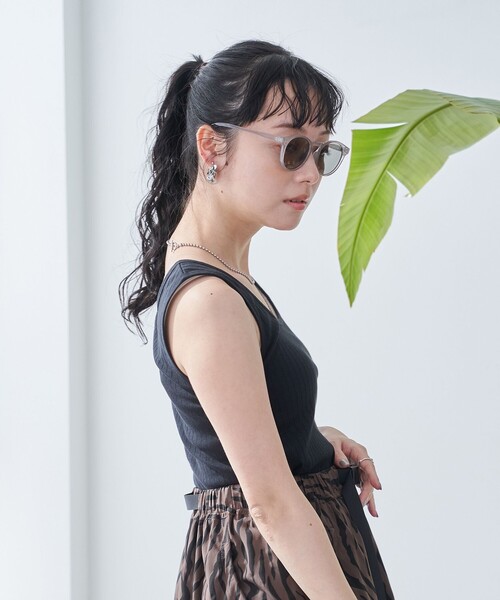 coen(コーエン)の「ハリヌキテレコスクエアタンク(Tシャツ/カットソー・レディース・オフホワイト/ブラック/モカ/コバルトブルー・M/L)」の10枚目の写真