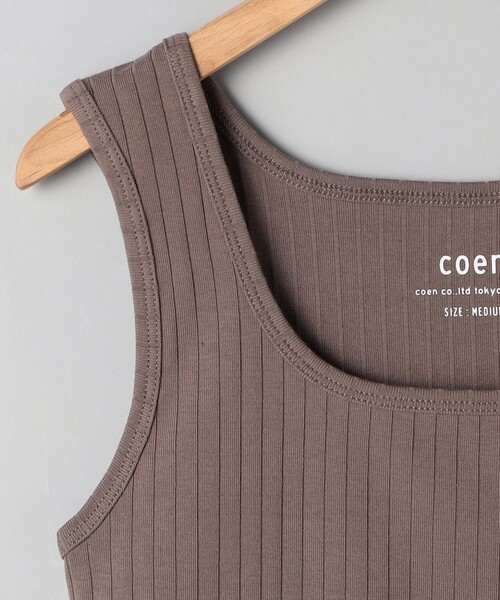 coen(コーエン)の「ハリヌキテレコスクエアタンク(Tシャツ/カットソー・レディース・オフホワイト/ブラック/モカ/コバルトブルー・M/L)」の16枚目の写真