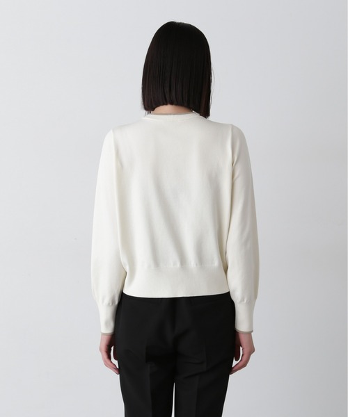 N.(N. Natural Beauty Basic)(エヌエヌナチュラルビューティーベーシック)の「バイカラーパールボタンカーディガン(カーディガン/ボレロ・レディース・ネイビー/ピンク/オフホワイト・MEDIUM)」の10枚目の写真