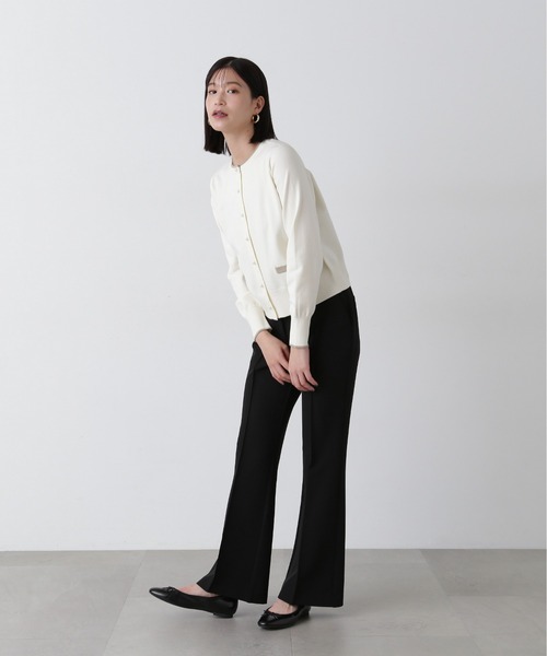 N.(N. Natural Beauty Basic)(エヌエヌナチュラルビューティーベーシック)の「バイカラーパールボタンカーディガン(カーディガン/ボレロ・レディース・ネイビー/ピンク/オフホワイト・MEDIUM)」の5枚目の写真