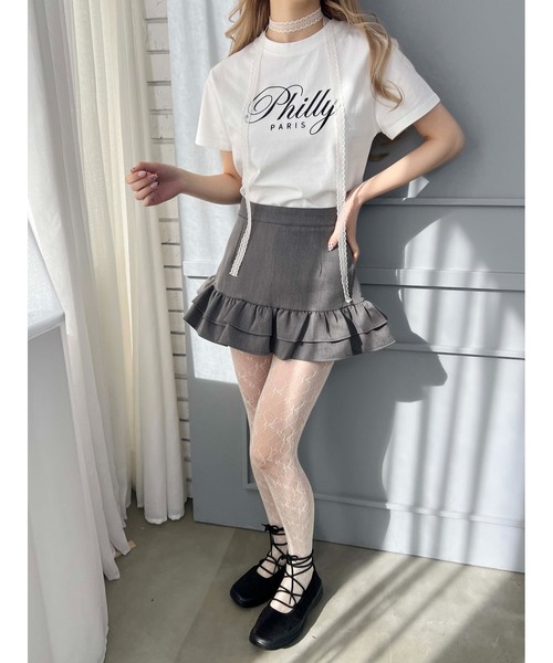 PHILLY(フィリー)の「【プチプラ\2199★】PHILLY ロゴ刺繍Tシャツ(Tシャツ/カットソー・レディース・ホワイト/ピンク/ブラック・FREE)」の8枚目の写真