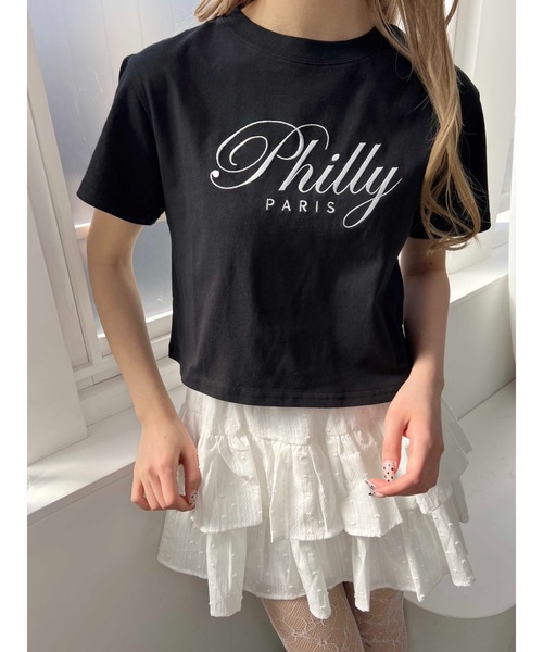 PHILLY(フィリー)の「【プチプラ\2199★】PHILLY ロゴ刺繍Tシャツ(Tシャツ/カットソー・レディース・ホワイト/ピンク/ブラック・FREE)」の14枚目の写真