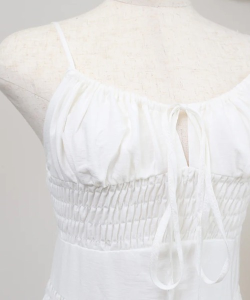 merrylatte（メリーラテ）の「バックオープンフレアキャミワンピ（ワンピース・レディース・ホワイト・FREE）」の9枚目の写真