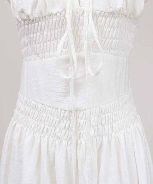 merrylatte（メリーラテ）の「バックオープンフレアキャミワンピ（ワンピース・レディース・ホワイト・FREE）」の10枚目の写真