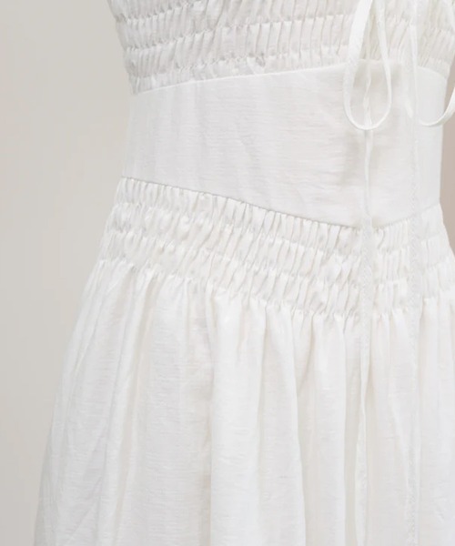 merrylatte（メリーラテ）の「バックオープンフレアキャミワンピ（ワンピース・レディース・ホワイト・FREE）」の12枚目の写真