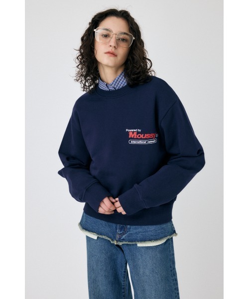 MOUSSY(マウジー)の「MOUSSY NETWORK プルオーバー(スウェット・レディース・ネイビー/杢グレー/ホワイト・FREE)」の3枚目の写真