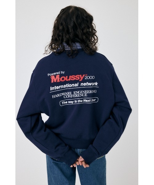 MOUSSY(マウジー)の「MOUSSY NETWORK プルオーバー(スウェット・レディース・ネイビー/杢グレー/ホワイト・FREE)」の5枚目の写真