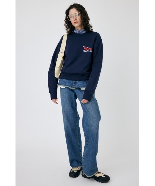 MOUSSY(マウジー)の「MOUSSY NETWORK プルオーバー(スウェット・レディース・ネイビー/杢グレー/ホワイト・FREE)」の6枚目の写真