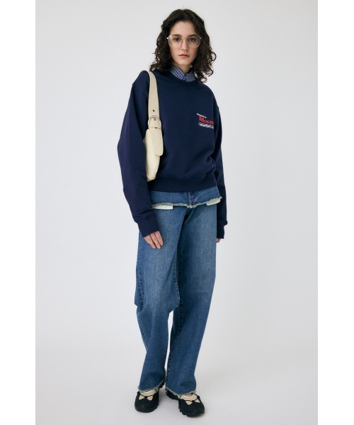 MOUSSY(マウジー)の「MOUSSY NETWORK プルオーバー(スウェット・レディース・ネイビー/杢グレー/ホワイト・FREE)」の7枚目の写真