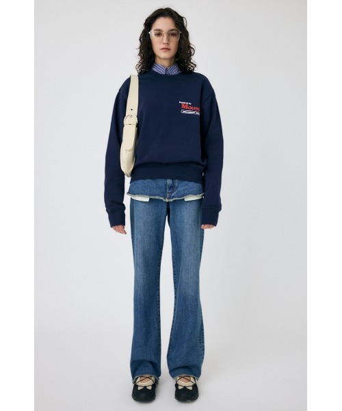 MOUSSY(マウジー)の「MOUSSY NETWORK プルオーバー(スウェット・レディース・ネイビー/杢グレー/ホワイト・FREE)」の8枚目の写真
