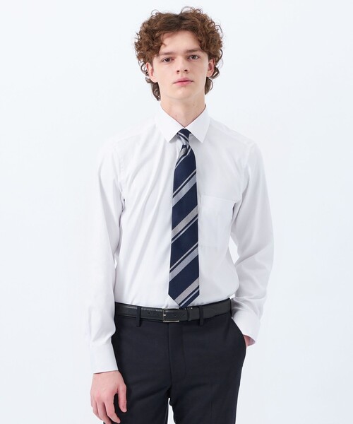 トロッター セミワイドシャツ オックス/ストライプ/チェック（ビジネス