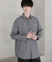 U.S. POLO ASSN. 胸ロゴ刺繍オーバーサイズマルチチェックシャツ