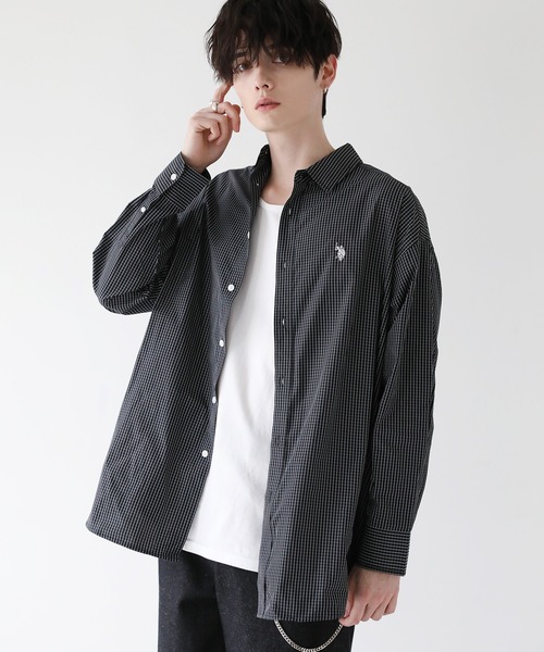 セール】U.S. POLO ASSN. 胸ロゴ刺繍オーバーサイズマルチチェック