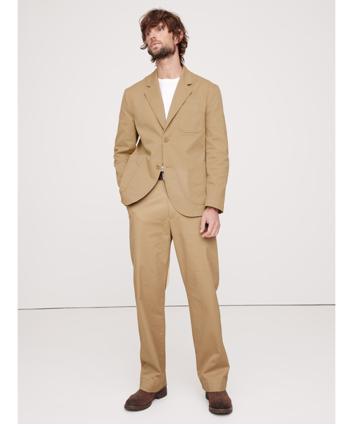 BANANA REPUBLIC ベージュ　セットアップ セール】ストレッチ チノ スポーツコート ジャケット