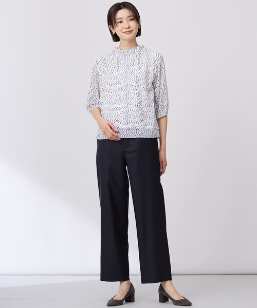 J.PRESS(ジェイプレス)の「【洗える】hand drawn dots ボトルネック カットソー(Tシャツ/カットソー・レディース・ホワイト系5/サックスブルー系5・MEDIUM/LARGE)」の7枚目の写真