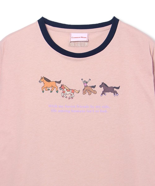 Common Noun(コモン ナウン)の「“HORSE” Midori Nakajima 半袖T(Tシャツ/カットソー・レディース・ブラック/杢グレー/ピンク/イエロー/ホワイト・L/M)」の15枚目の写真