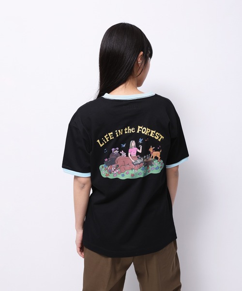Common Noun(コモン ナウン)の「“HORSE” Midori Nakajima 半袖T(Tシャツ/カットソー・レディース・ブラック/杢グレー/ピンク/イエロー/ホワイト・L/M)」の22枚目の写真