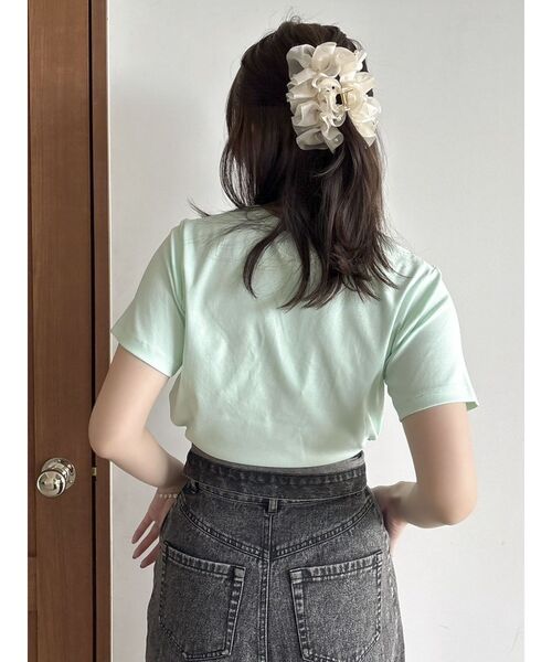 dazzlin（ダズリン）の「Optimistic PrismTシャツ（Tシャツ/カットソー・レディース・ブラック/ミント/ブルー/オフホワイト/ライトグリーン/グリーン/ピンク・FREE）」の14枚目の写真