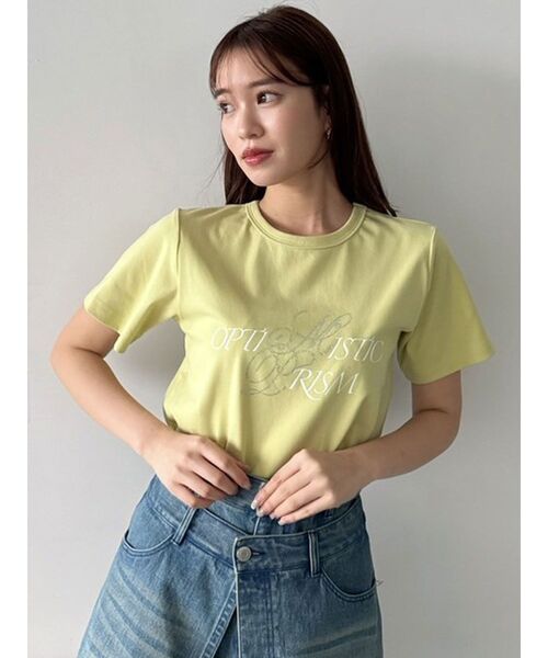 dazzlin（ダズリン）の「Optimistic PrismTシャツ（Tシャツ/カットソー・レディース・ブラック/ミント/ブルー/オフホワイト/ライトグリーン/グリーン/ピンク・FREE）」の18枚目の写真