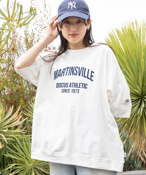 DISCUS ATHLETIC(ディスカス アスレチック)の「【DISCUS/ディスカス】カレッジBIGTシャツ(Tシャツ/カットソー・レディース・ブルー/レッド/グリーン/ホワイト/グレー/ブラック・FREE)」の10枚目の写真
