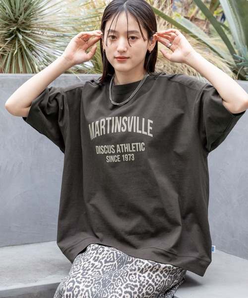 DISCUS ATHLETIC(ディスカス アスレチック)の「【DISCUS/ディスカス】カレッジBIGTシャツ(Tシャツ/カットソー・レディース・ブルー/レッド/グリーン/ホワイト/グレー/ブラック・FREE)」の18枚目の写真