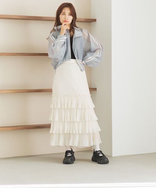 mysty woman(ミスティウーマン)の「ストリング2WAYリブタンク 290752(タンクトップ・レディース・ブラック/オフホワイト/ライトグリーン/モカ・FREE)」の8枚目の写真