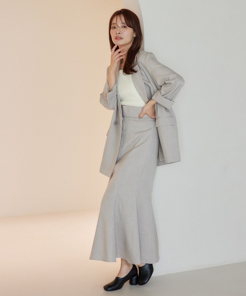 mysty woman(ミスティウーマン)の「ストリング2WAYリブタンク 290752(タンクトップ・レディース・ブラック/オフホワイト/ライトグリーン/モカ・FREE)」の7枚目の写真