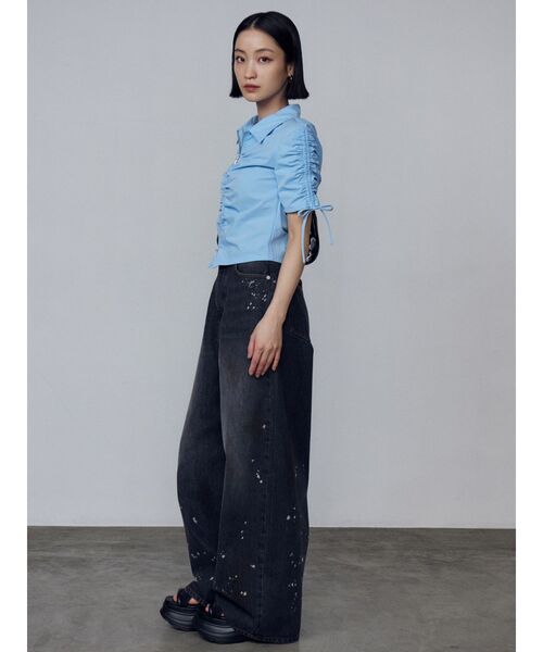 EMODA(エモダ)の「ペインティングライクルーズジーンズ(デニムパンツ・レディース・ブラック/ライトブルー・SMALL/MEDIUM)」の14枚目の写真