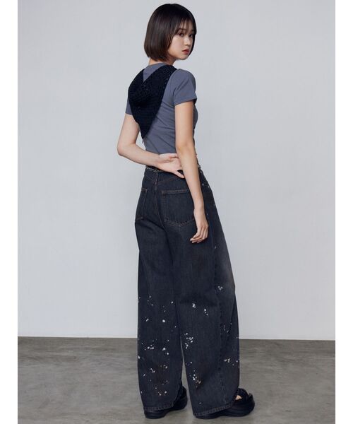 EMODA(エモダ)の「ペインティングライクルーズジーンズ(デニムパンツ・レディース・ブラック/ライトブルー・SMALL/MEDIUM)」の16枚目の写真